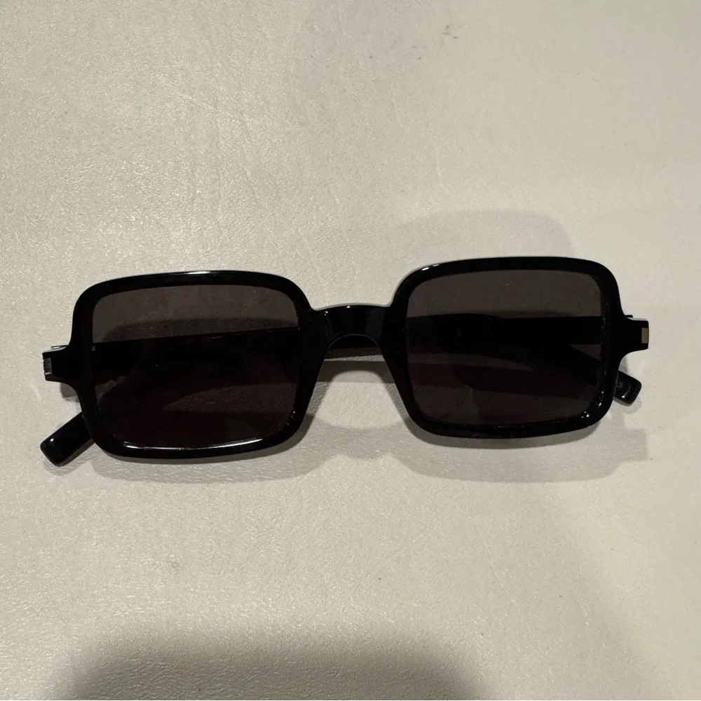 Saint Laurent Square-Frame Acetate Sunglasses Black SL 332 001 Unisex